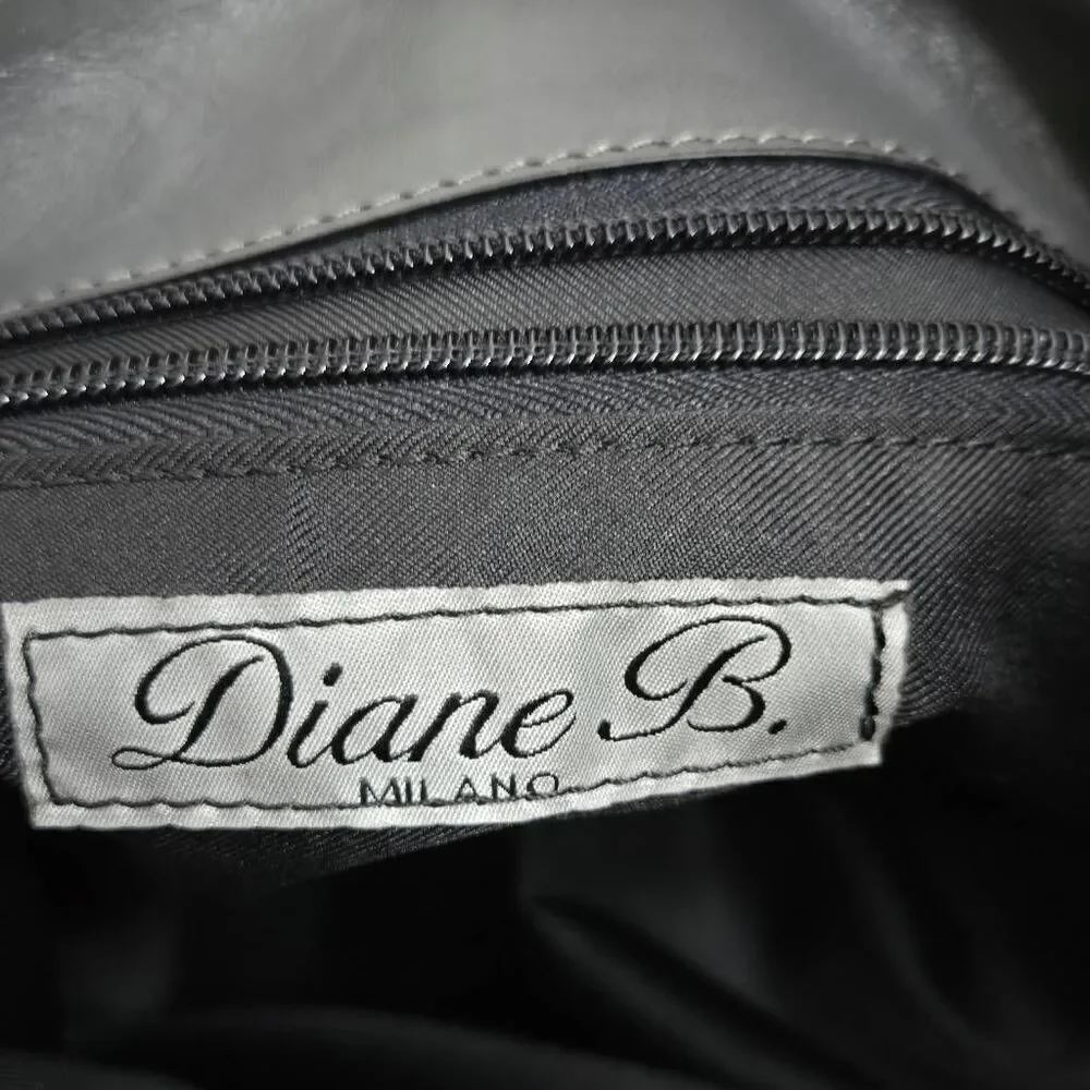 Diane B. Leather Suede Hobo Purse Bag